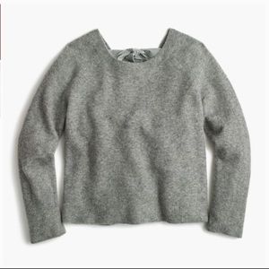 J. Crew V-back Sweater with Velvet ties